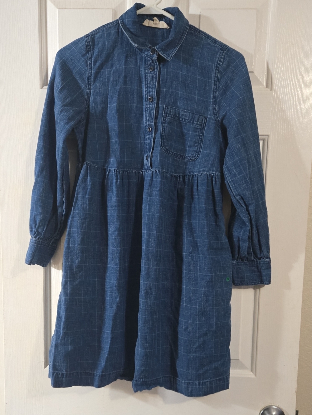 Madewell Indigo Blue Button-Front Denim Dress